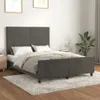 vidaXL Bettgestell mit Kopfteil Dunkelgrau 140x190 cm Samt Produktbild-Vorschau 2