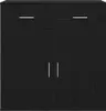 Buffet vidaXL noir aspect chêne 78 x 38 x 80 cm en Voir les images du produit 6