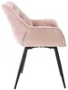 4er Set Stuhl HLO-CP88 Samt  pink Produktbild-Vorschau 2