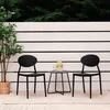 Homestyle4u Gartenstuhl WM schwarz 4er Set stapelbar Produktbild-Vorschau 4