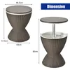 COSTWAY Table de jardin 3 en 1 30L Glacière Tabouret Voir les images du produit 3