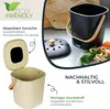 Geruchsdichter und nachhaltiger Biomülleimer von HMF für 6 Liter in Beige Anteprima dell’immagine prodotto