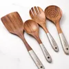 4-teiliges Holz-Küchenutensilien-Set – Kochlöffel, Produktbild-Vorschau 1