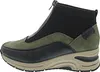 Side view of a green and black high-top sneaker boot with a zipper. Anteprima dell’immagine prodotto