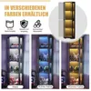 165 cm vysoká vitrína s LED osvetlením a 4-úrovňová vitrína Náhľad obrázku produktu 3