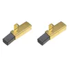 Two carbon brushes with gold-colored holders are shown against a white background. Produktbild-Vorschau