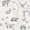 Geschenkpapier Hirsch mit Waldtieren 70cm x 2m Rolle Weiß / Produktbild-Vorschau 1