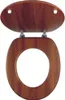 A wooden toilet seat and lid. Produktbild-Vorschau