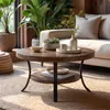 Table d'appoint ronde en bois massif de 80 cm de diamètre, Voir les images du produit 3