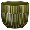 Mica Decorations - Blumentopf - grun - Streifen - D11 x H9 Produktbild-Vorschau 1