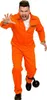 Costume da prigioniero psicopatico in fuga arancione - M Anteprima dell’immagine prodotto 2