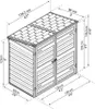 A line drawing diagram of a storage box with dimensions indicated. Produktbild-Vorschau
