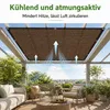 Sonnensegel 2x5M Rechteck, Sichtschutz Zaun mit Alu-Ösen Produktbild-Vorschau 3