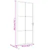 vidaXL Innentür 93x201,5 cm Schwarz ESG-Glas und Aluminium Produktbild-Vorschau 8
