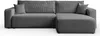 A gray sectional sofa with two throw pillows. Produktbild-Vorschau