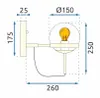 tooLight Wandlampe App910-1W Gold Ball 1-Lichtquelle E27 Produktbild-Vorschau 7