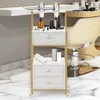 A salon trolley with drawers and hair dryers on top, placed in a salon setting. Produktbild-Vorschau