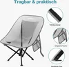 Wiltec Campingstuhl faltbar bis 100 kg grau schwarz Produktbild-Vorschau 6