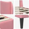 vidaXL Cadre de lit avec tête de lit rose 180 x 200 cm Voir les images du produit 7