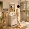 Hängeschrank Badezimmer, 75x56x25 cm, Kaschmirfarbe Matt, 6 Produktbild-Vorschau 2