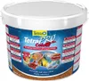 A bucket of Tetra PRO Colour fish food with images of tropical fish on the label. Podgląd zdjęcia produktu