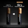 Comparison of Duracell Plus AAA batteries showing increased longevity. Anteprima dell’immagine prodotto