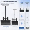 ROSEJANE Schneeschieber mit Rädern, Metall-Schneeschaufel Produktbild-Vorschau 6