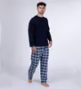 Herren Schlafanzug mit Flanellhose - Moonline ; blau , XXL Produktbild-Vorschau 6