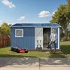 HOMAVO Gerätehaus Metall mit Pultdach, Gartenhaus Metall Produktbild-Vorschau 2