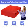 Frottee Spannbettlaken 80x200 cm Rot – Weiches Bettlaken Produktbild-Vorschau 2