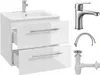 A bathroom vanity with a sink, faucet, and plumbing accessories, presented as a product image. Náhled obrázku produktu