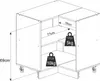 ULWEHOME 90x90 Corner Base Cabinet with 2 Doors, Anthracite Produktbild-Vorschau 4