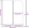 vidaXL Box doccia trasparente e dorato 120 x 140 cm Anteprima dell’immagine prodotto 8
