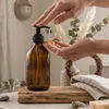 2er Set Seifenspender Braunglas 250ml, wiederbefüllbare Produktbild-Vorschau 3
