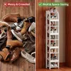 Vertikales Schuhregal, 9 Ebenen, mit Haken, 25B cm, Weiß | Produktbild-Vorschau 4
