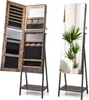 COSTWAY Schmuckschrank mit Spiegel, Schmuck Spiegelschrank Produktbild-Vorschau 1