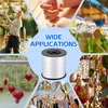 Collage of images showing various applications of transparent nylon thread. Produktbild-Vorschau