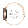 A smartwatch strap is shown with a diagram indicating its minimum and maximum wrist sizes. Produktbild-Vorschau