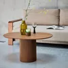 sweeek - Ovaler Couchtisch mit geriffelter Holzoptik - Produktbild-Vorschau 3