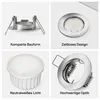 6 x Einbaustrahler Eisen gebürstet 45mm schwenkbar LED Produktbild-Vorschau 6