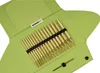 A set of knitting needles and accessories laid out in a green case. Produktbild-Vorschau