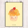 Mr. & Mrs. Panda Bild Cupcake DIN A1 - Gelb Pastell - Produktbild-Vorschau 2
