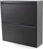 Spinder Design Schuhschrank mit 2 Klappen Schwarz, Billy 2 Produktbild-Vorschau 3