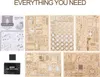 A collage of wooden puzzle pieces and instructions for a heavy truck model. Anteprima dell’immagine prodotto