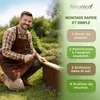 Floranica Bordure de Jardin en bois 40 x 200 cm Brun foncé Voir les images du produit 8