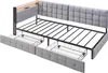 MODFU, sofá cama tapizado de 90x200 cm, con función de Vista previa de la imagen del producto 11