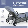 Outsunny Sonnenliege Gartenliege Tisch 3er Set Gartenmöbel Produktbild-Vorschau 5