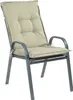 A single outdoor chair with a beige cushion. Produktbild-Vorschau