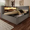 Polsterbett 140x200 cm Doppelbett mit LED-Beleuchtung, Produktbild-Vorschau 12