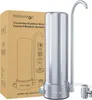 A countertop stainless-steel faucet filtration system is shown next to its packaging. Anteprima dell’immagine prodotto